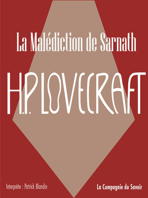 cover image of La Malédiction de Sarnath